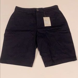 Croft & Barrow SZ 4 Navy Chino Bermuda Shorts D4